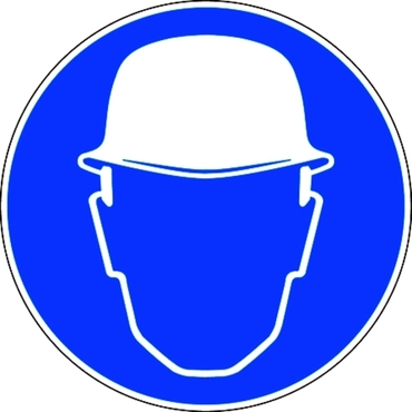 Pictogram 251 - round - “Safety helmet mandatory”